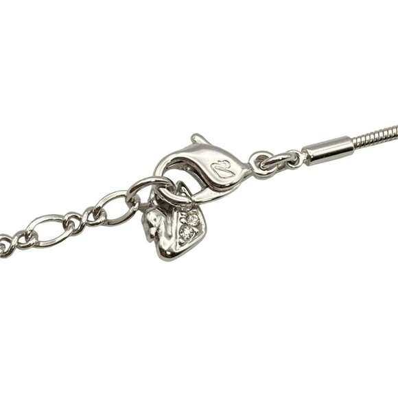 Auth SWAROVSKI - Silver Clear Hardware Swarovski Crystal Necklace - Picture 4 of 4